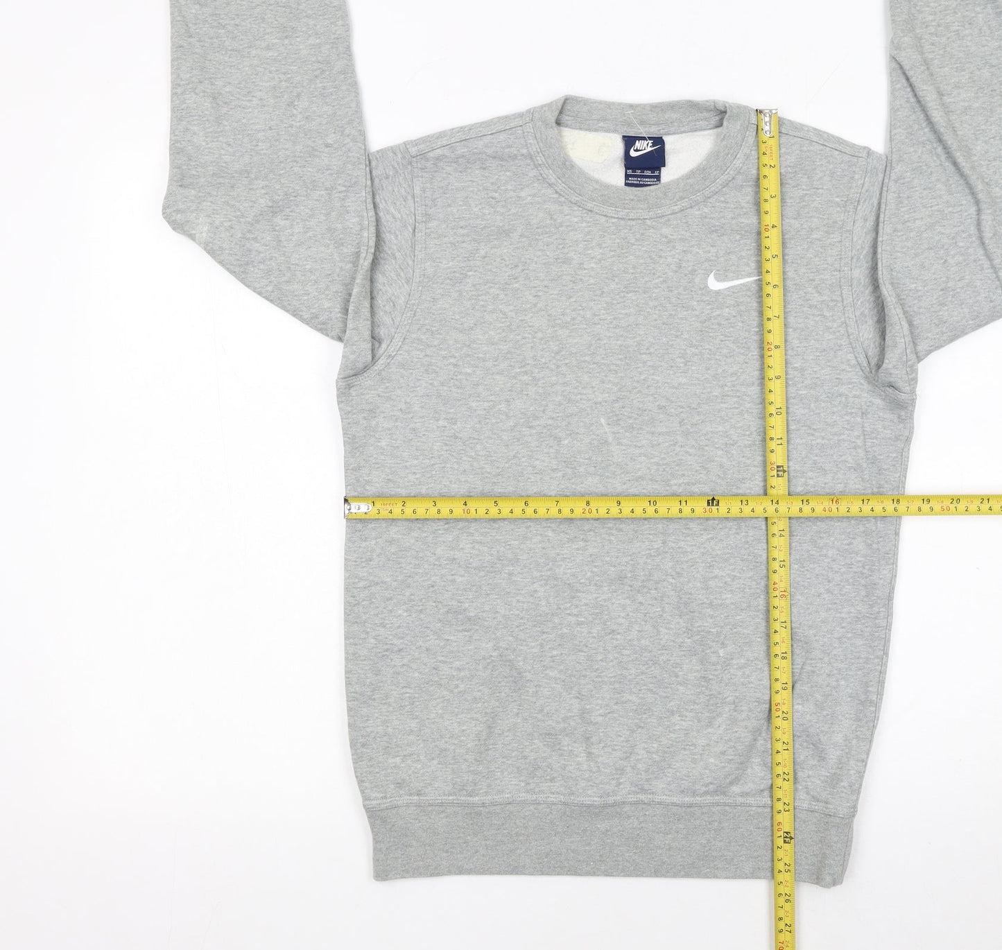 Nike Men's Grey XS Crew Neck Fleece Sweatshirt