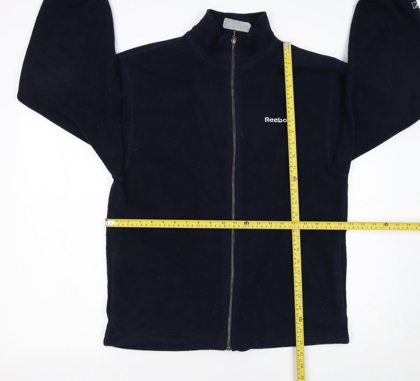 Reebok Essentials Women's Blue Fleece Zip Jacket Size 10