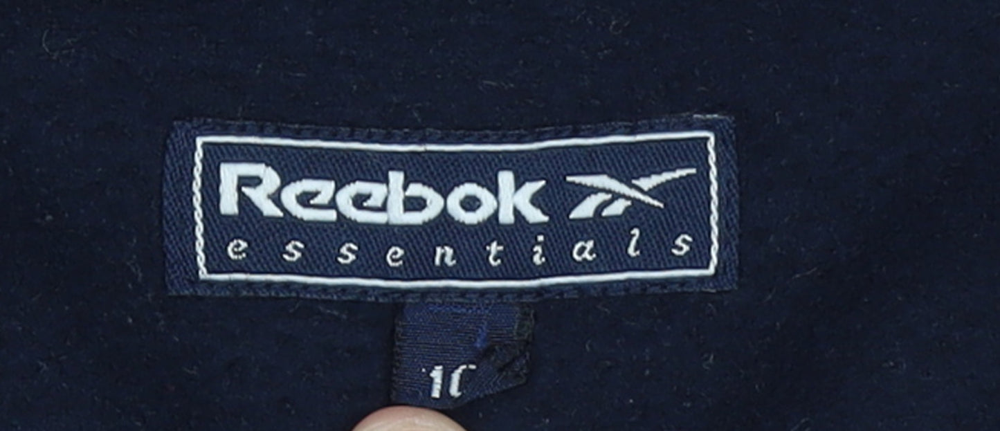 Reebok Essentials Women's Blue Fleece Zip Jacket Size 10