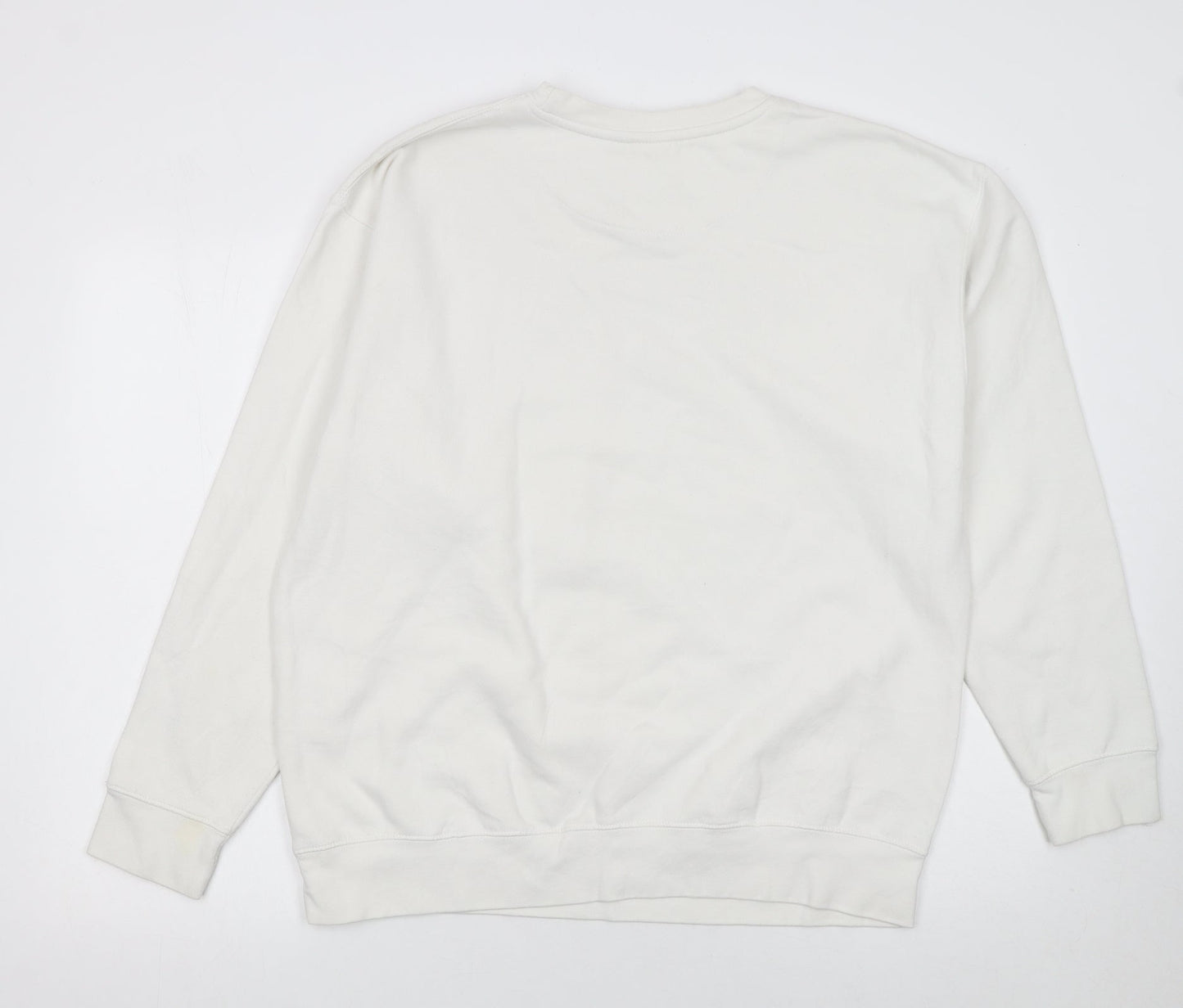 Cotton Heritage Women White Alien Graphic Pullover Sweatshirt L
