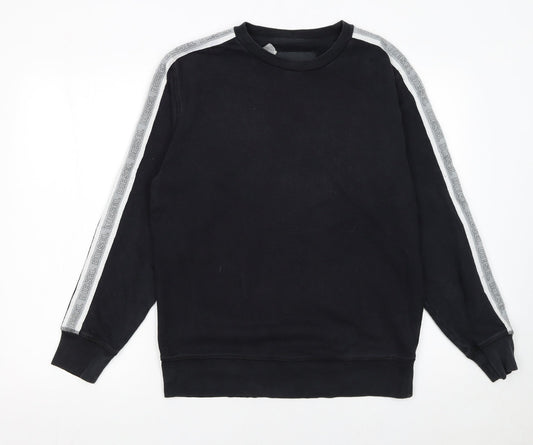 Diesel Womens Black Lounge Sweatshirt Cotton Blend Size M