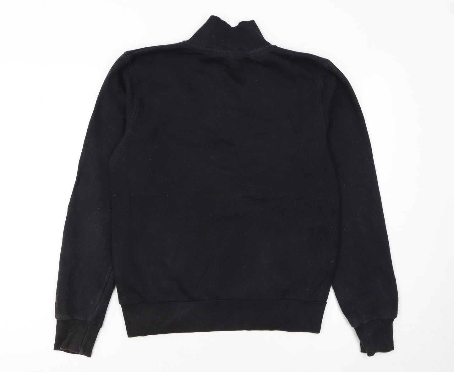 Ellesse Womens Black Beige Half Zip Sweatshirt UK 6