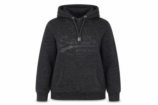 Superdry Womens Black Pullover Hoodie Size 16 Hooded Classic Fit