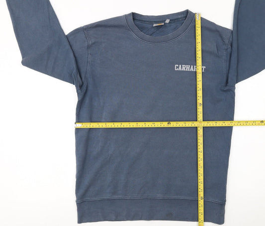 Carhartt Men's Blue Cotton Pullover Sweatshirt S