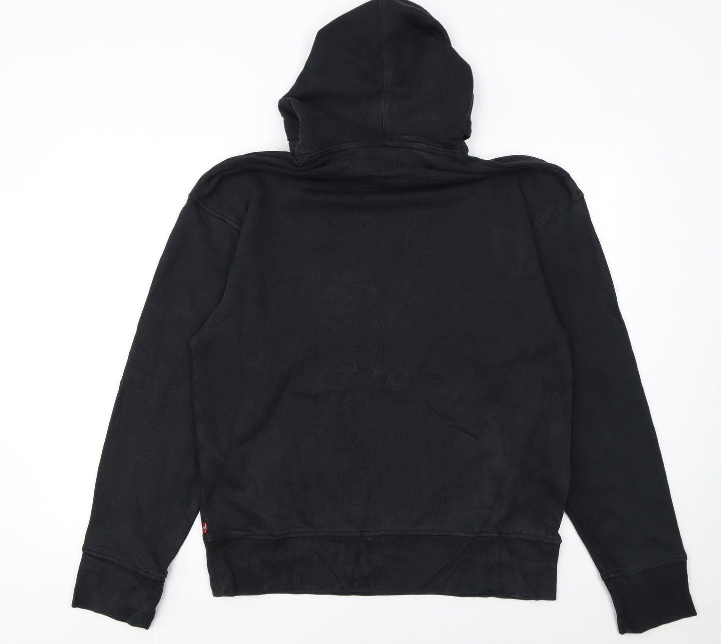 Levi's Men's Black Pullover Hoodie Size S Logo Fleece Sweatshirt