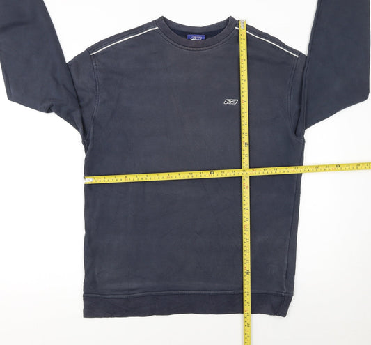 Reebok Mens Blue Long Sleeve Pullover Sweatshirt Size L