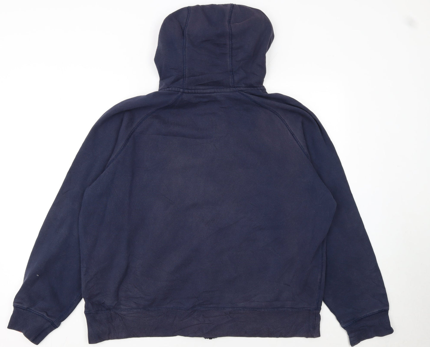 Nike Men's Blue Full Zip Hoodie XL Fleece Cotton Blend