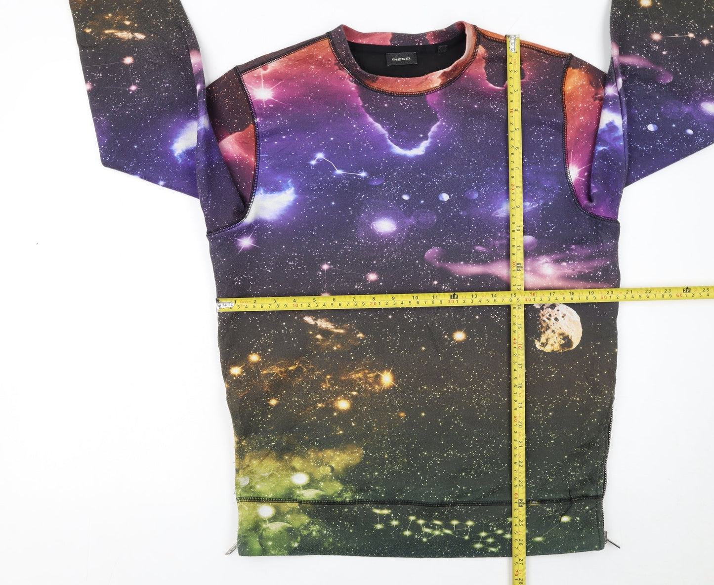 Diesel Men's Multicoloured Space Print Pullover Sweatshirt M