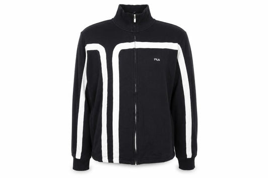 Fila Womens Black XL Track Jacket Full Zip Cotton Sportswear