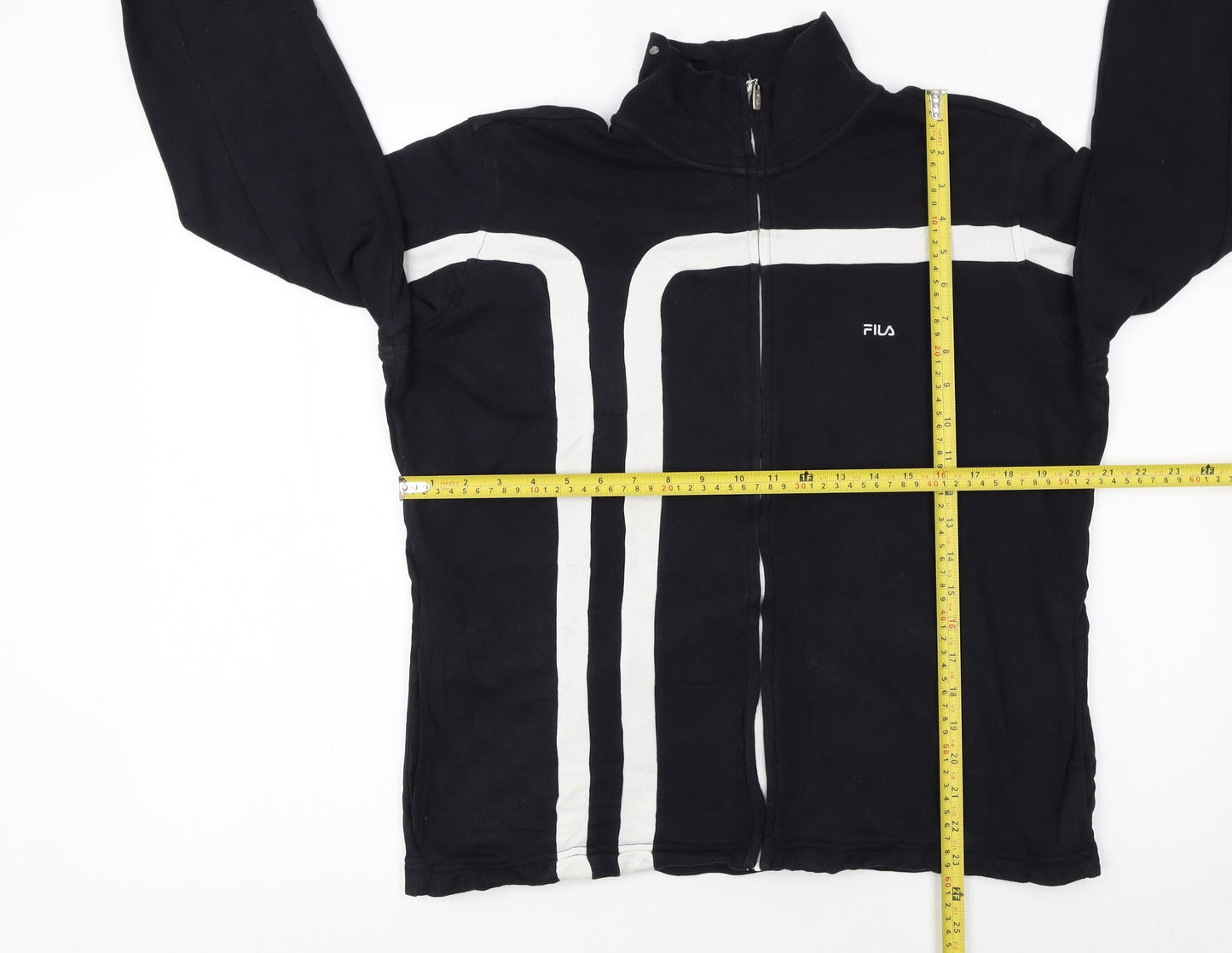 Fila Womens Black XL Track Jacket Full Zip Cotton Sportswear