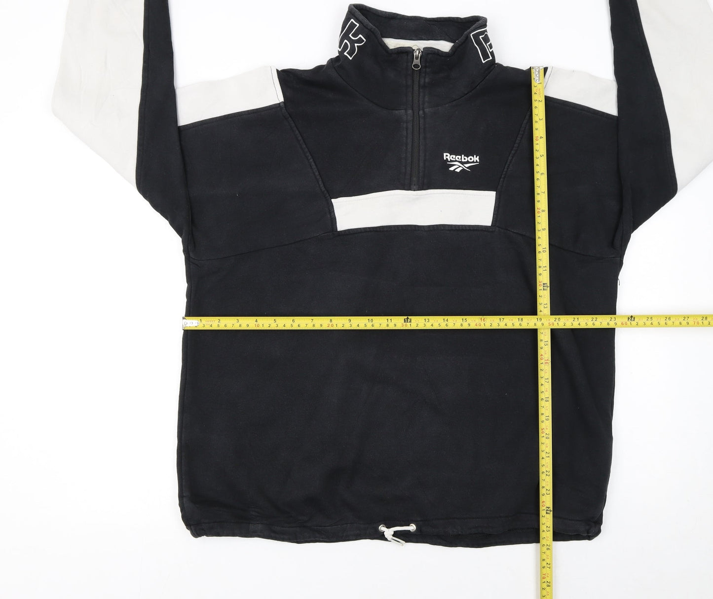 Reebok Classic Women's Black & White 1/2 Zip Sweatshirt Size M