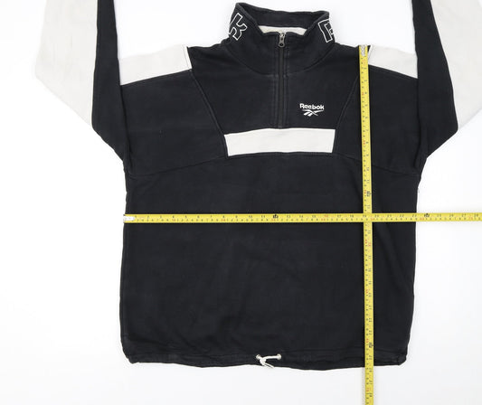 Reebok Classic Women's Black & White 1/2 Zip Sweatshirt Size M