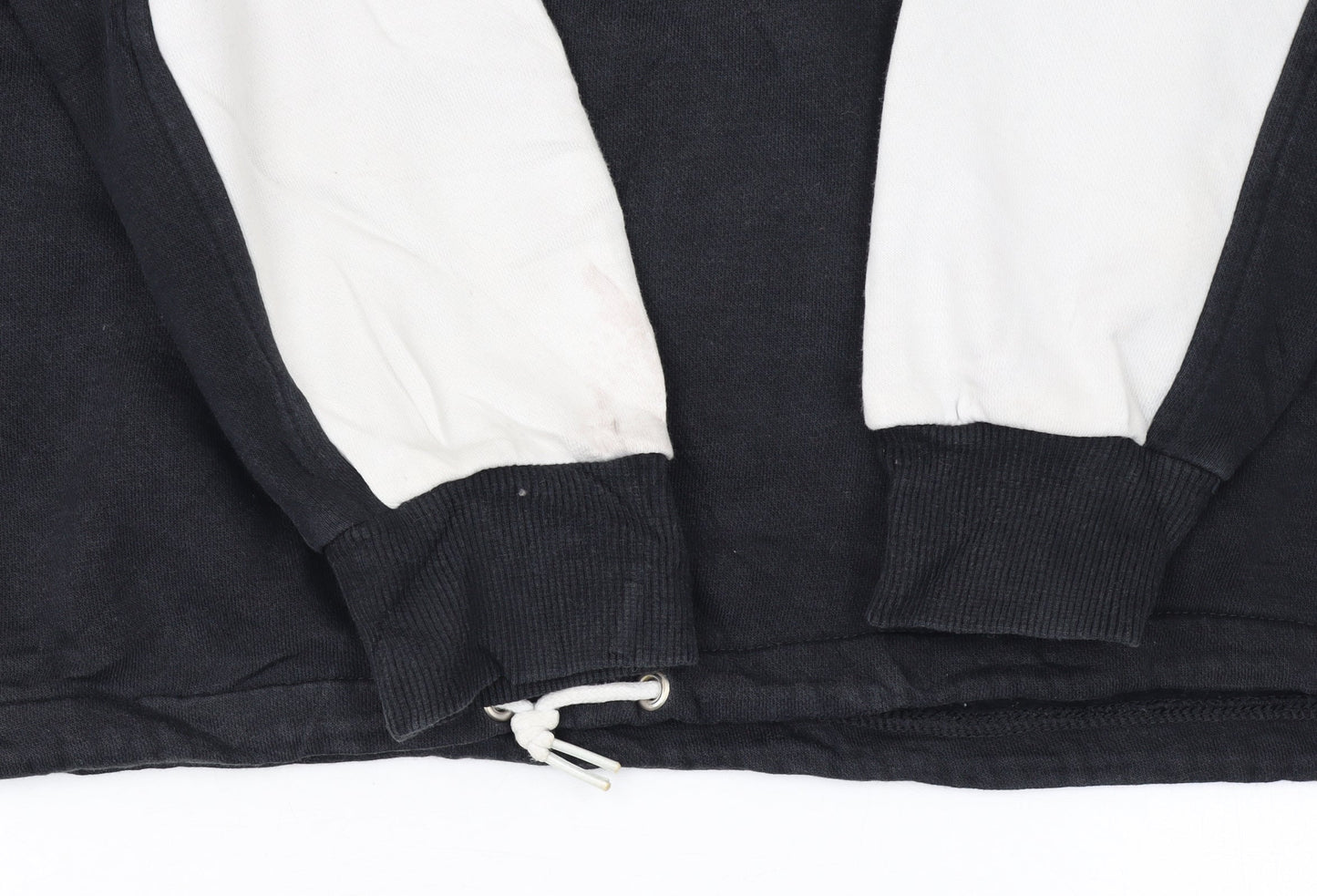 Reebok Classic Women's Black & White 1/2 Zip Sweatshirt Size M