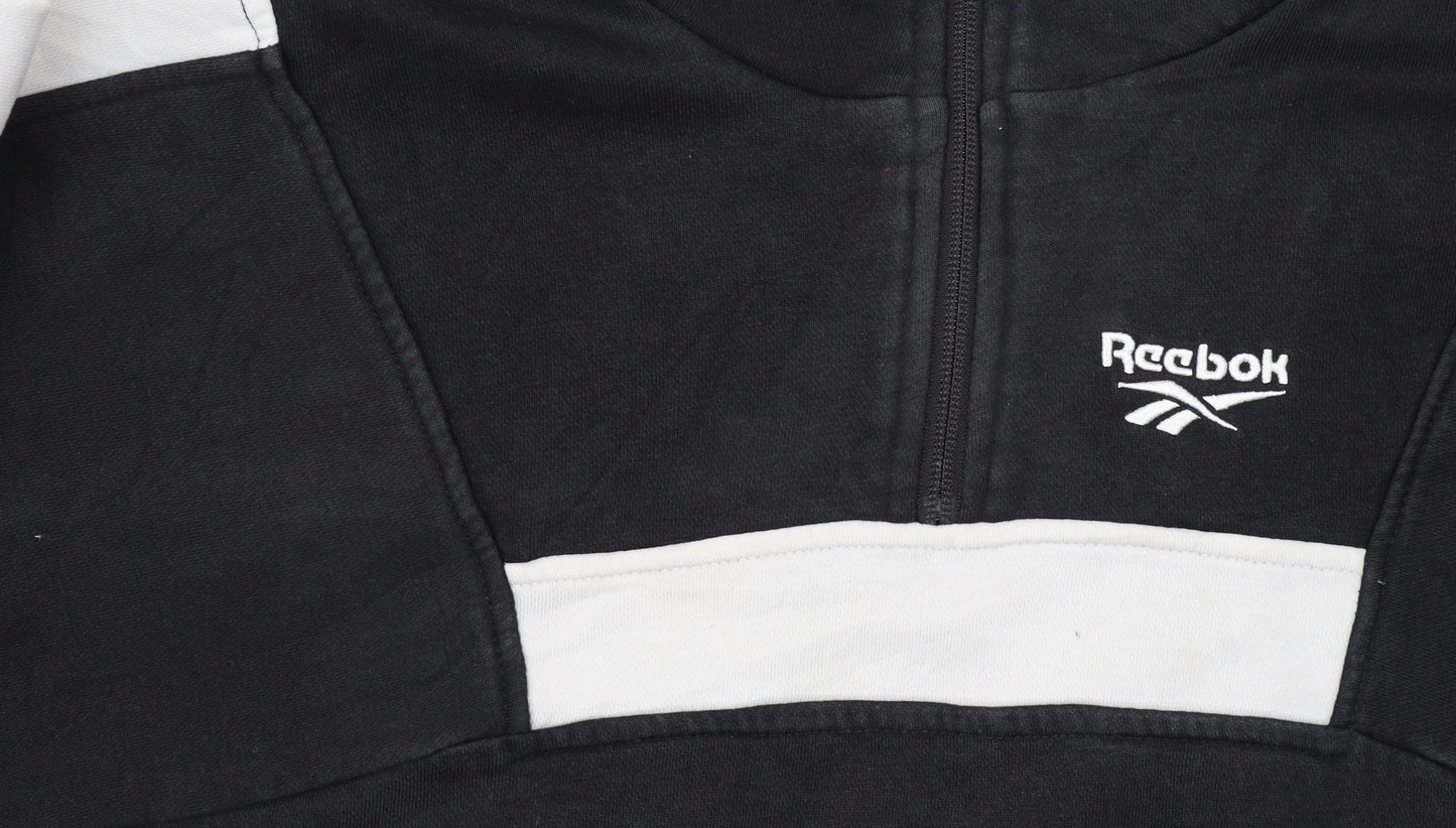 Reebok Classic Women's Black & White 1/2 Zip Sweatshirt Size M
