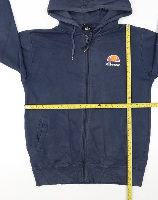 Ellesse Men’s Blue Full Zip Hoodie Size M Cotton Casual Sportswear