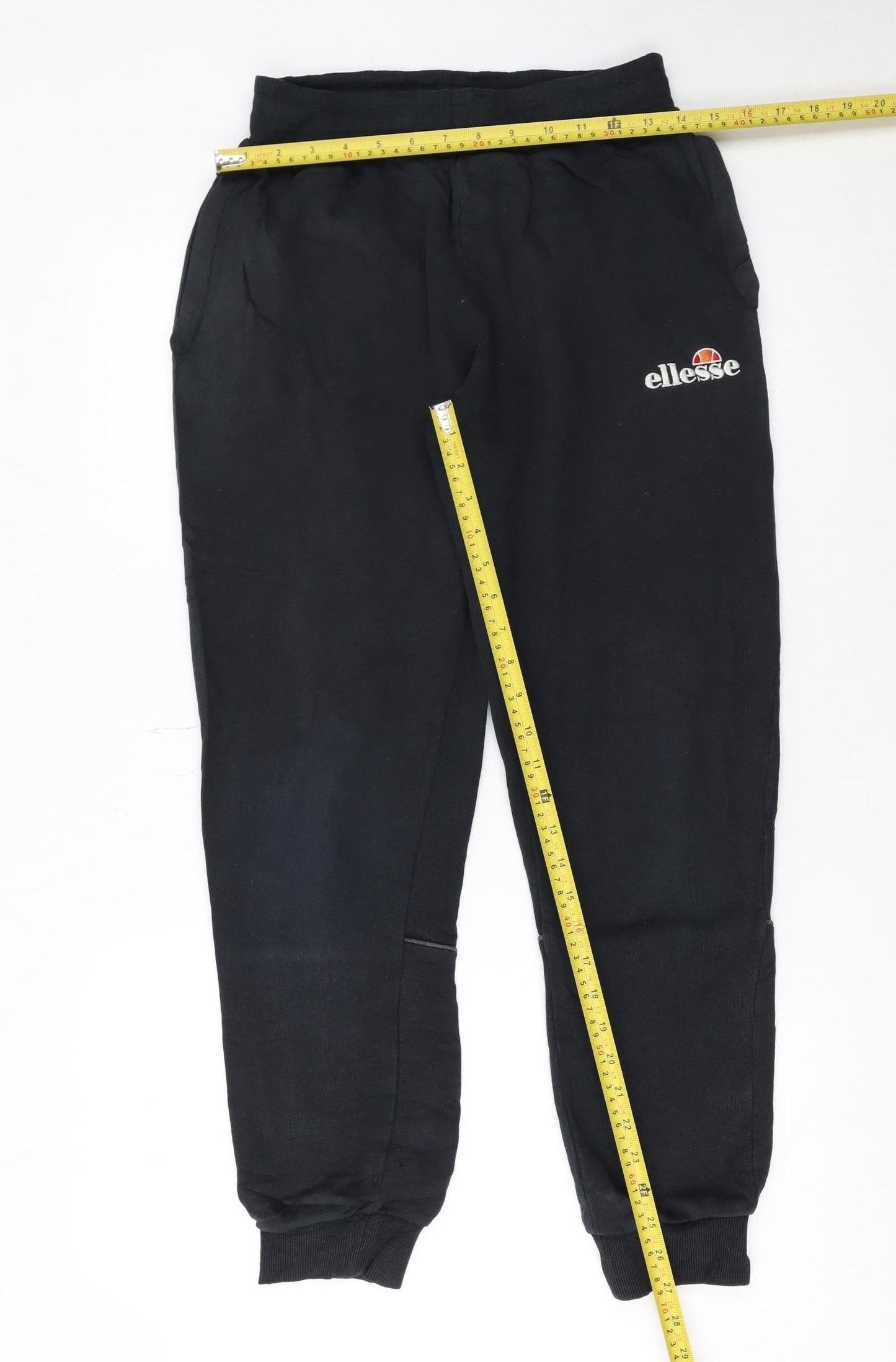 Ellesse Mens Black Jogger Sweatpants S Cotton Blend