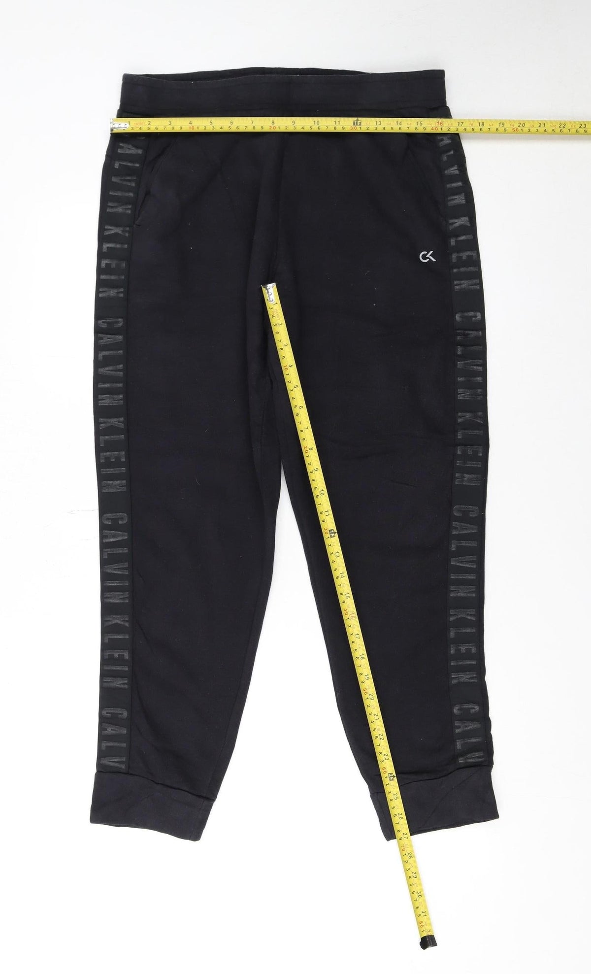 Calvin Klein Men’s Black Logo Jogger Sweatpants M Regular Fit