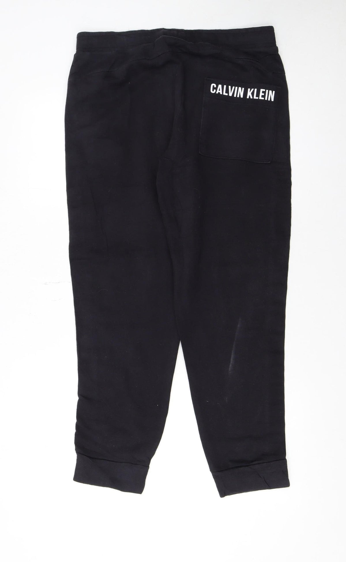 Calvin Klein Men’s Black Logo Jogger Sweatpants M Regular Fit