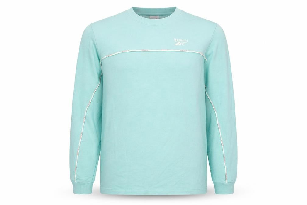 Reebok Mens Green Crew Neck Long Sleeve Sweatshirt Size L