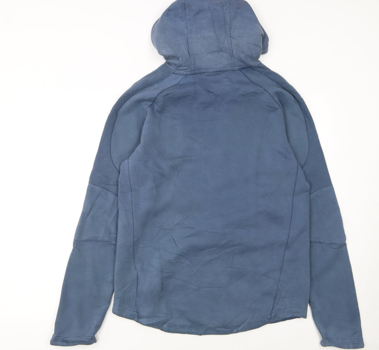 Puma Mens Blue M Pullover Hoodie with Logo and Zip Pocket