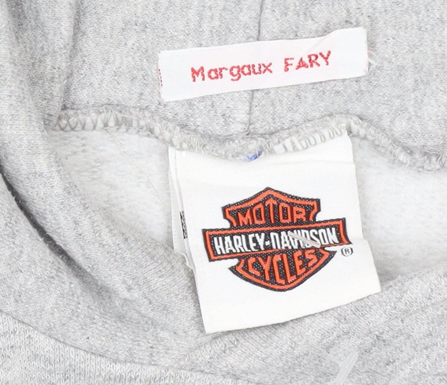 Harley-Davidson Boys Grey Hoodie L 14-16 Classic Pullover Motorcycle Print