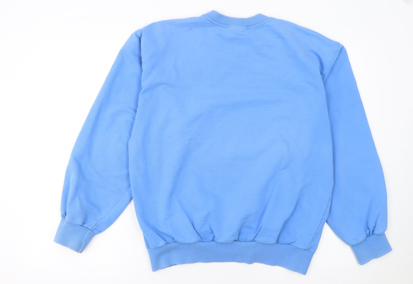 Lacoste Men's Blue Cotton Crew Neck Pullover Sweatshirt L Vintage