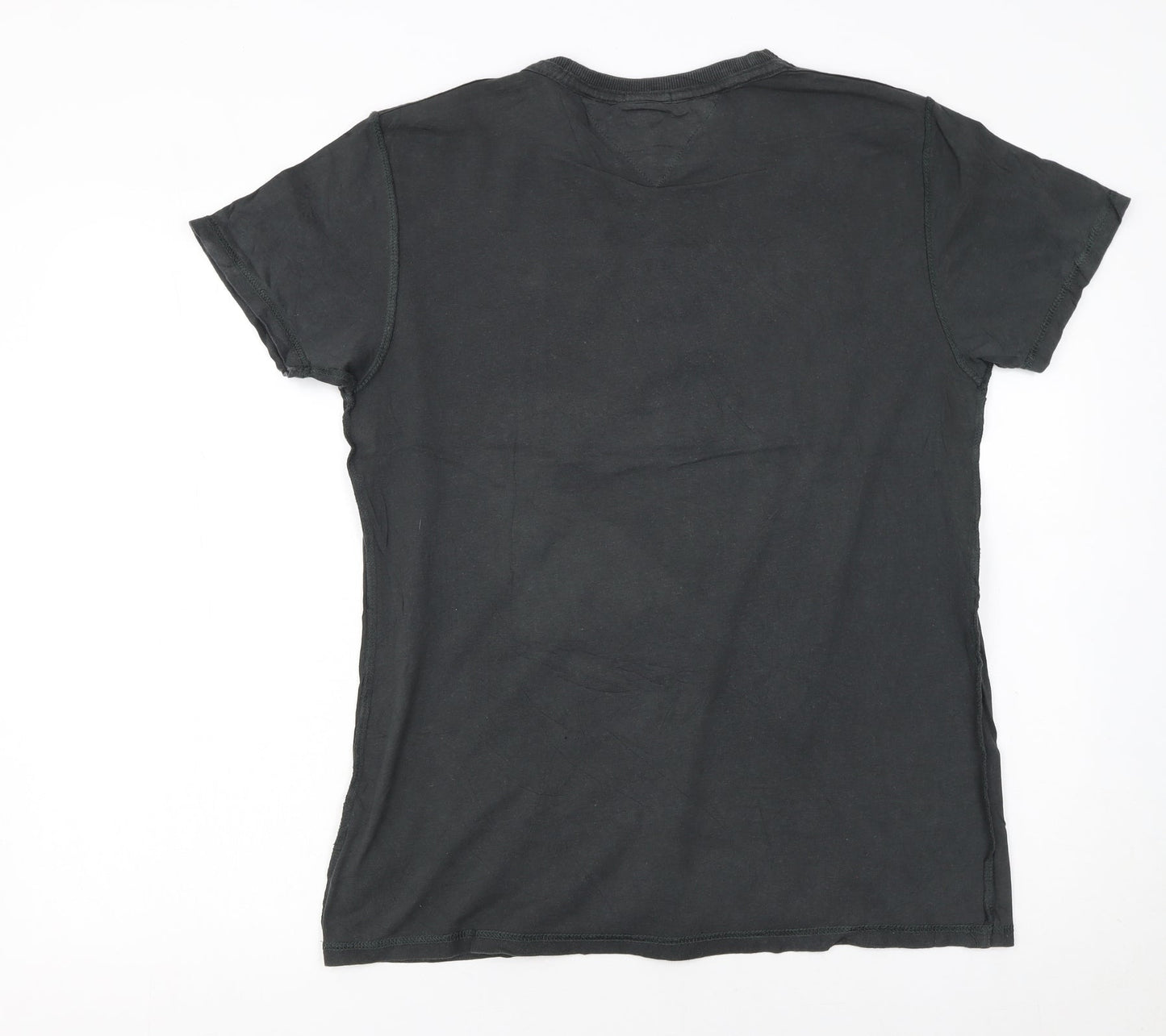 Hilfiger Denim Men's Black Graphic Print Cotton T-Shirt Size S
