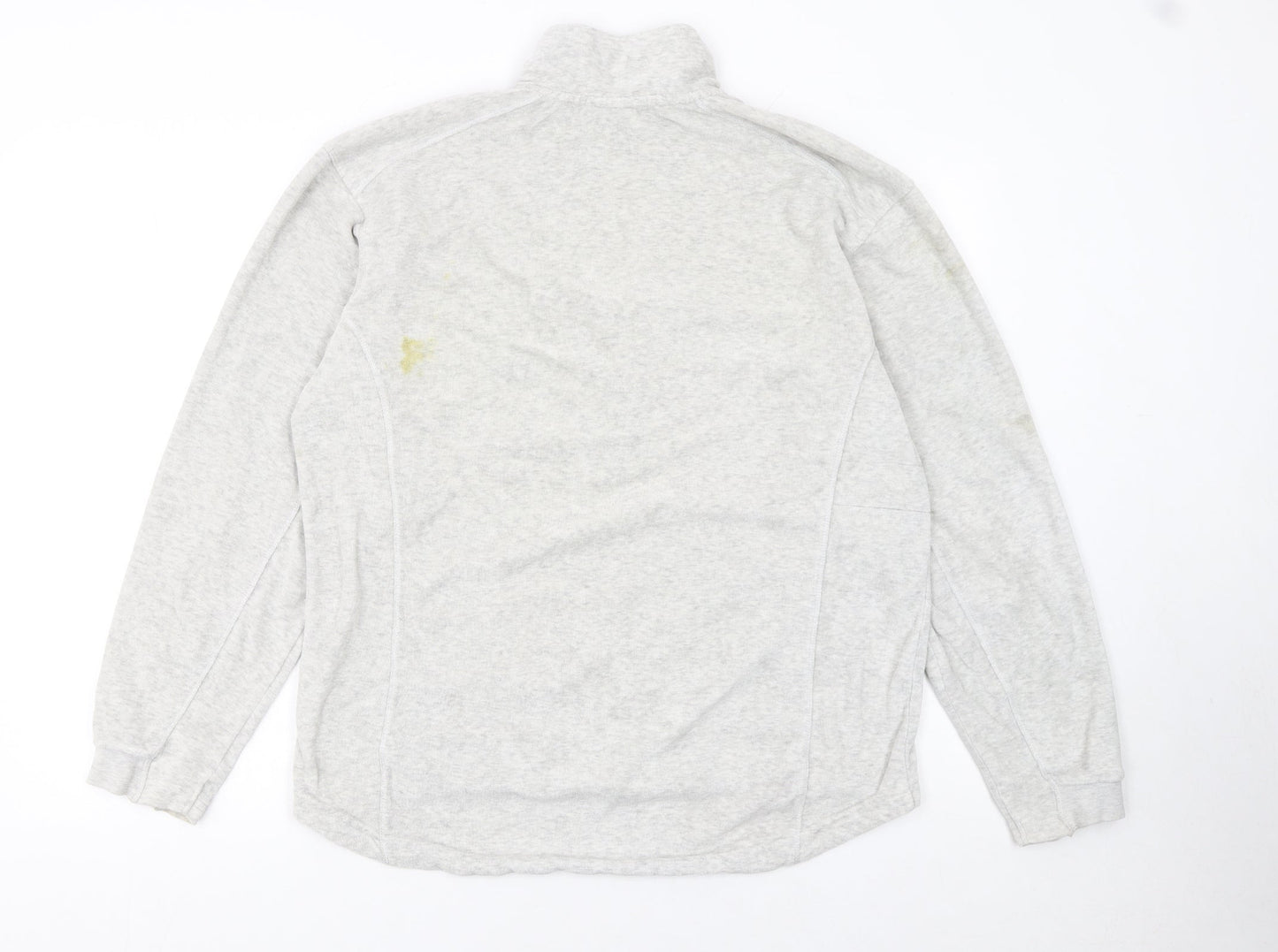 Nike Women Grey 1/2 Zip Pullover Sweatshirt L 12-14 Cotton Blend