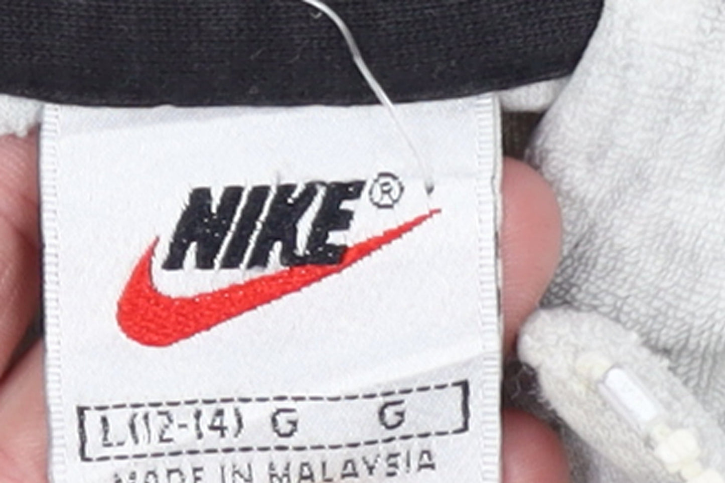 Nike Women Grey 1/2 Zip Pullover Sweatshirt L 12-14 Cotton Blend