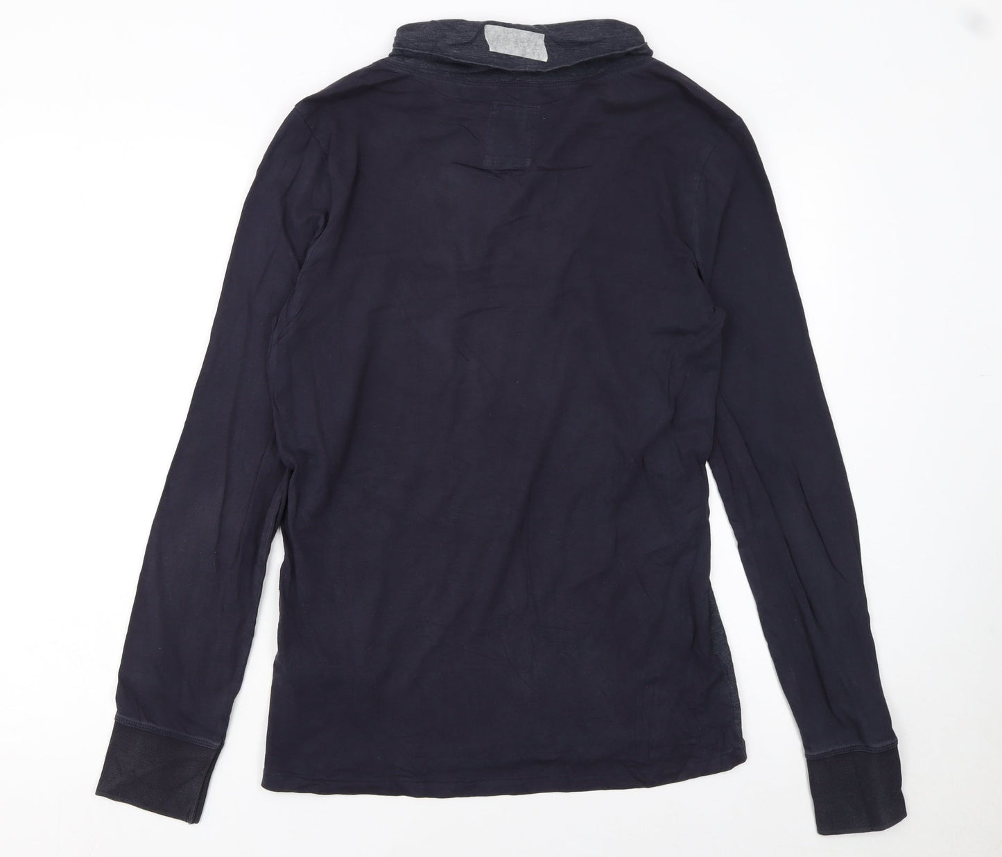 G-Star RAW Men's Blue Long Sleeve Henley Cotton T-Shirt Size M