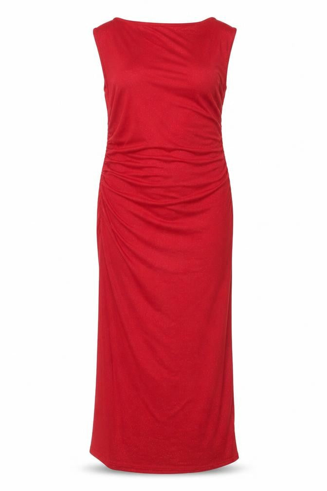 Quiz Women’s Red Midi Glitter Bodycon Dress Size 18
