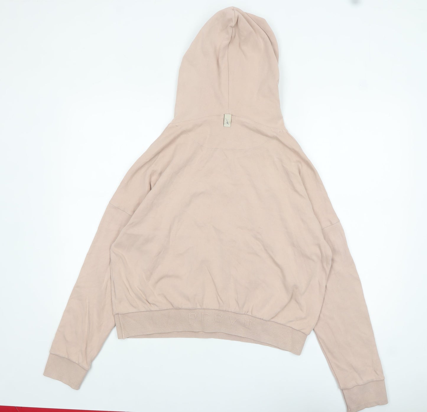 Prévu Women’s Beige Pullover Hoodie Size 10 100% Cotton