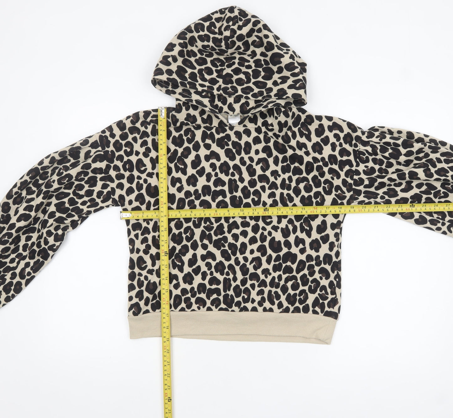 Nordstrom Women’s Beige Leopard Print Pullover Hoodie XL