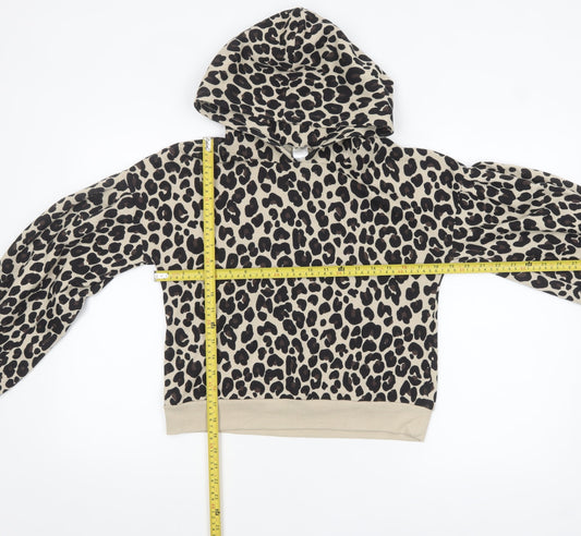 Nordstrom Women’s Beige Leopard Print Pullover Hoodie XL