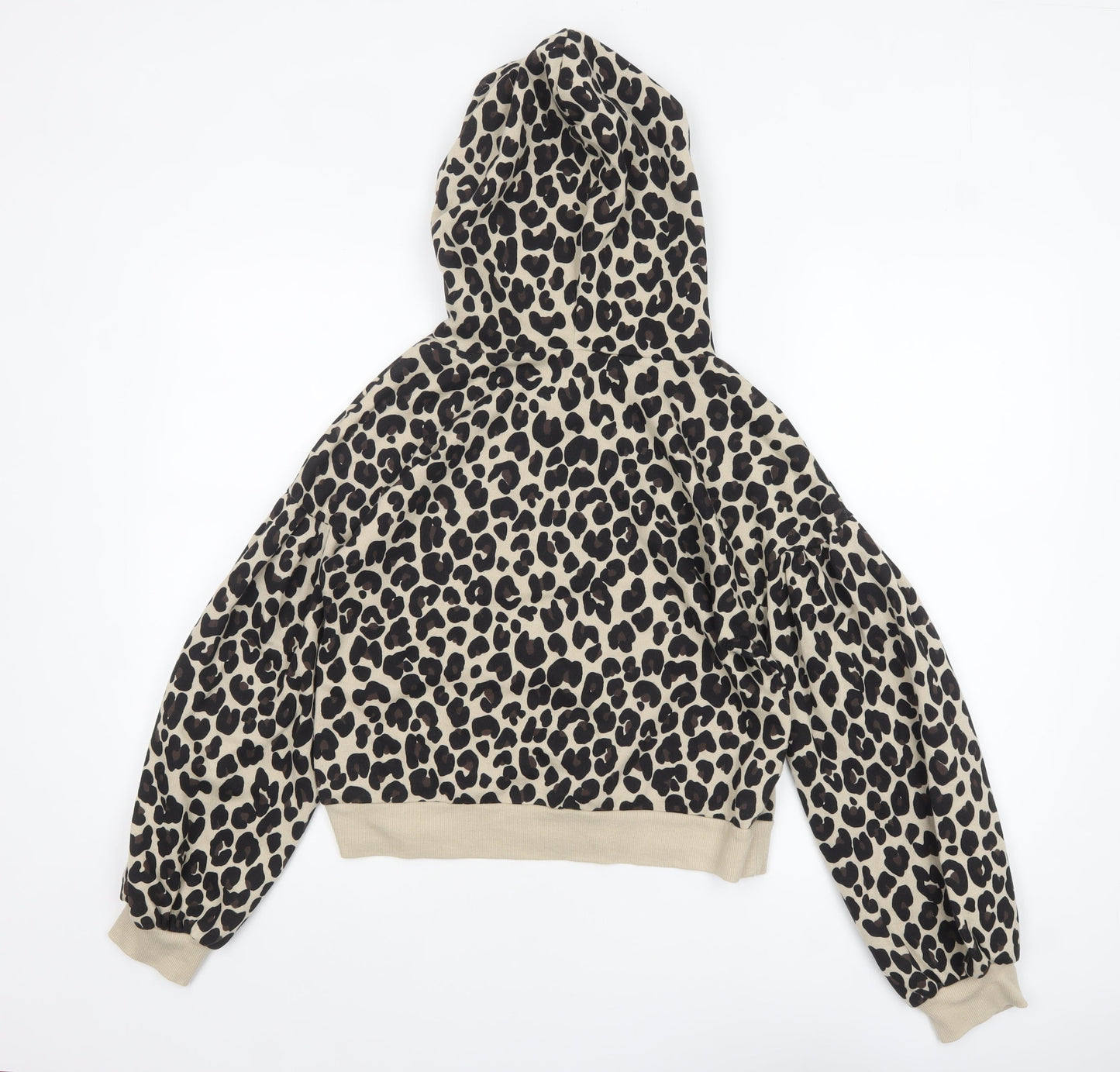 Nordstrom Women’s Beige Leopard Print Pullover Hoodie XL