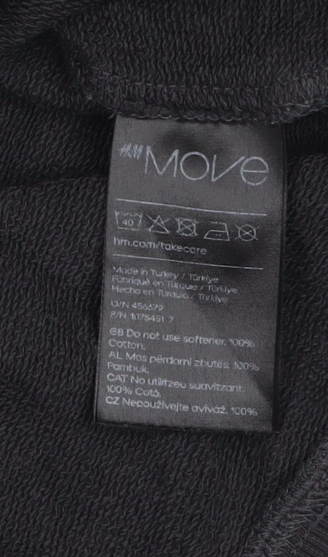 H&M Move Women's Black L Cotton Pullover Sweatshirt