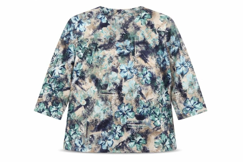 Front view of Honor Millburn Women's Multicoloured Floral Tunic Top, size 14