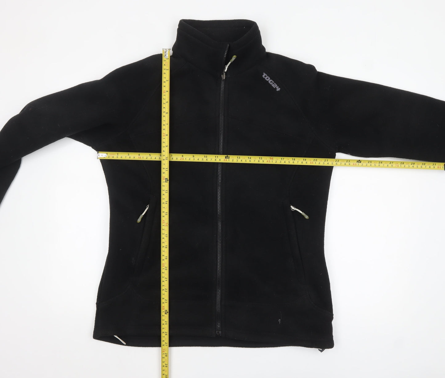 TOG24 Womens Black Fleece Full Zip Jacket Size 14
