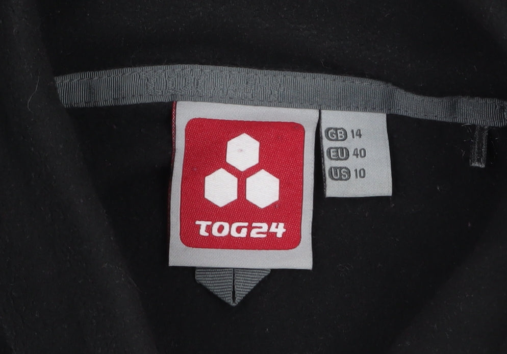 TOG24 Womens Black Fleece Full Zip Jacket Size 14
