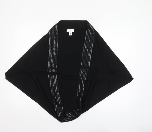 Ann Taylor Loft Women's Black Merino Wool Sequin Shrug L