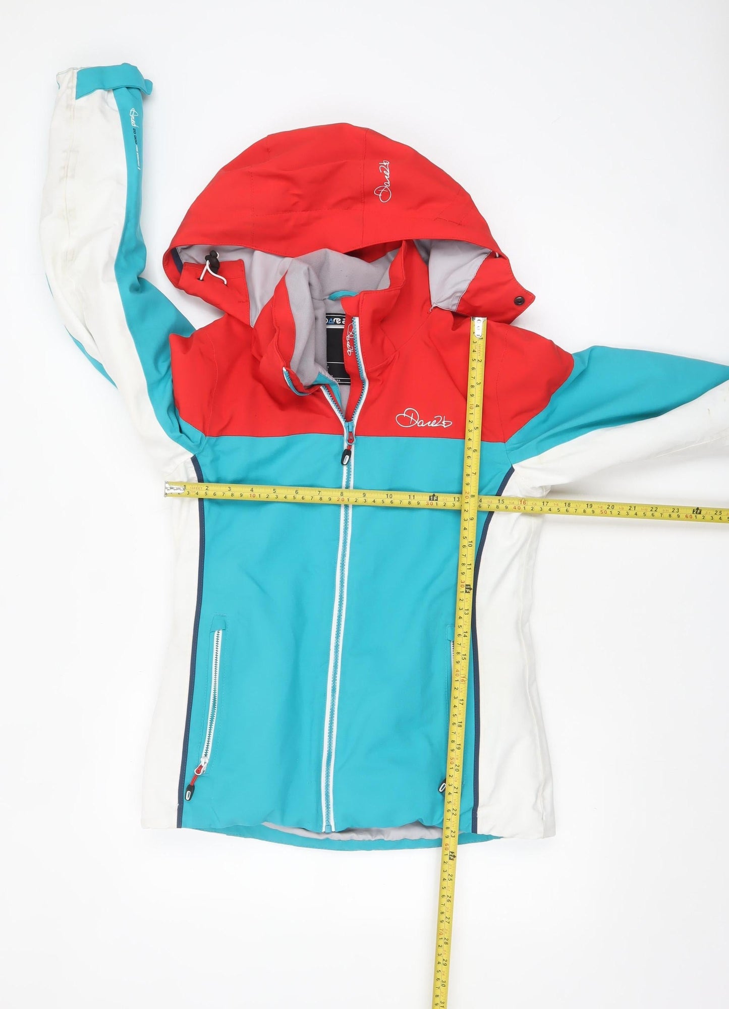 Dare 2b Women's Red Blue White Waterproof Ski Jacket Size 10
