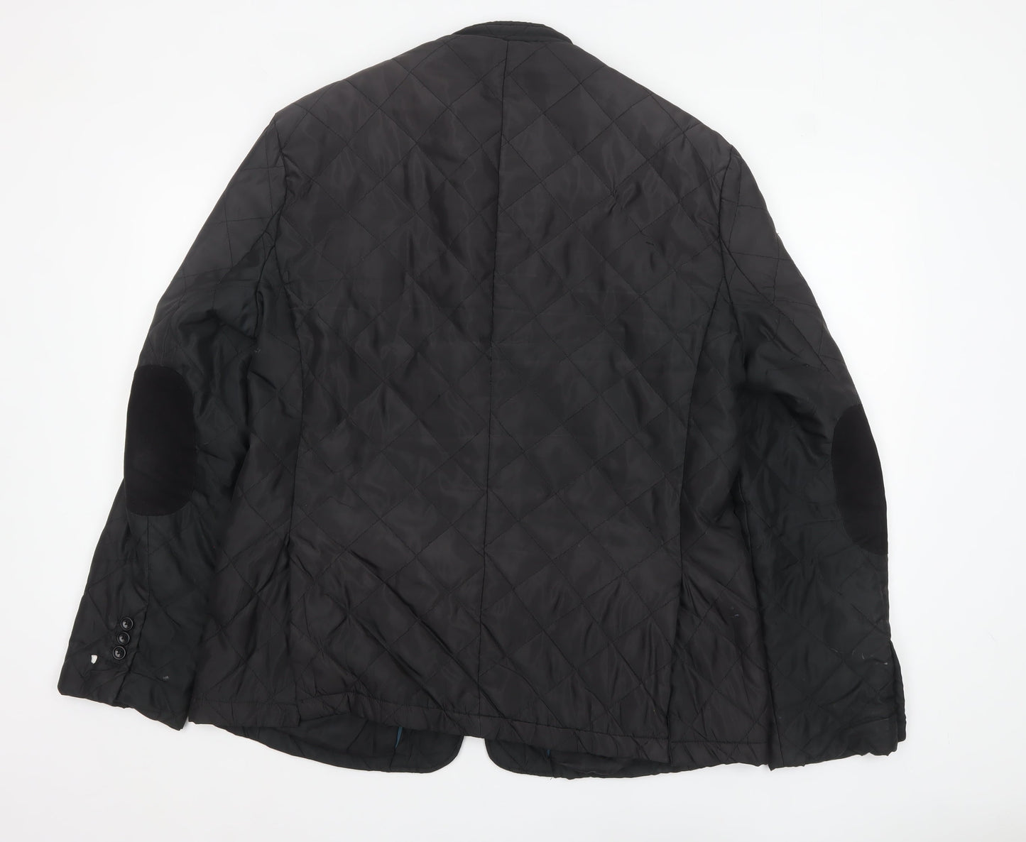 BlackBerrys Men's Black Quilted Slim Fit Jacket Size 44