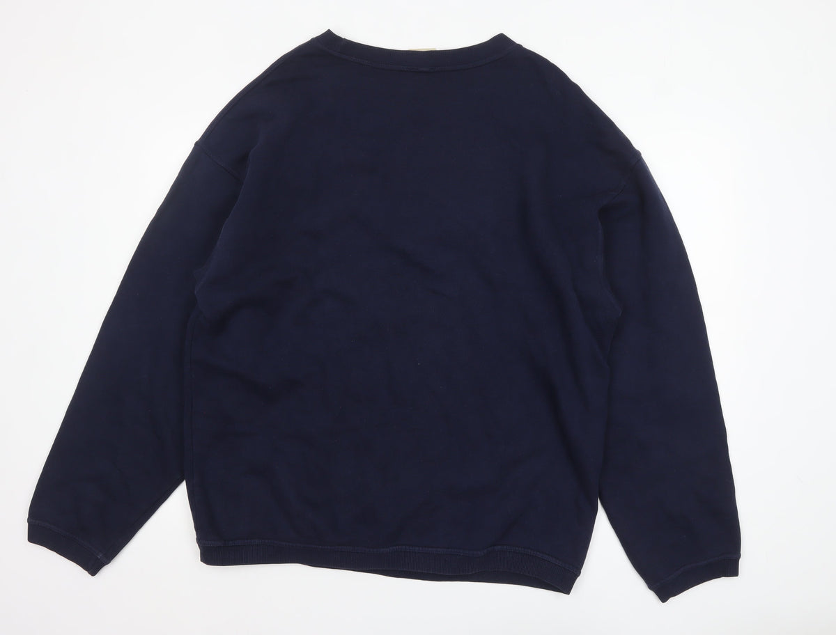 Planet Hollywood Mens Blue Large Pullover Sweatshirt 90s Retro Logo