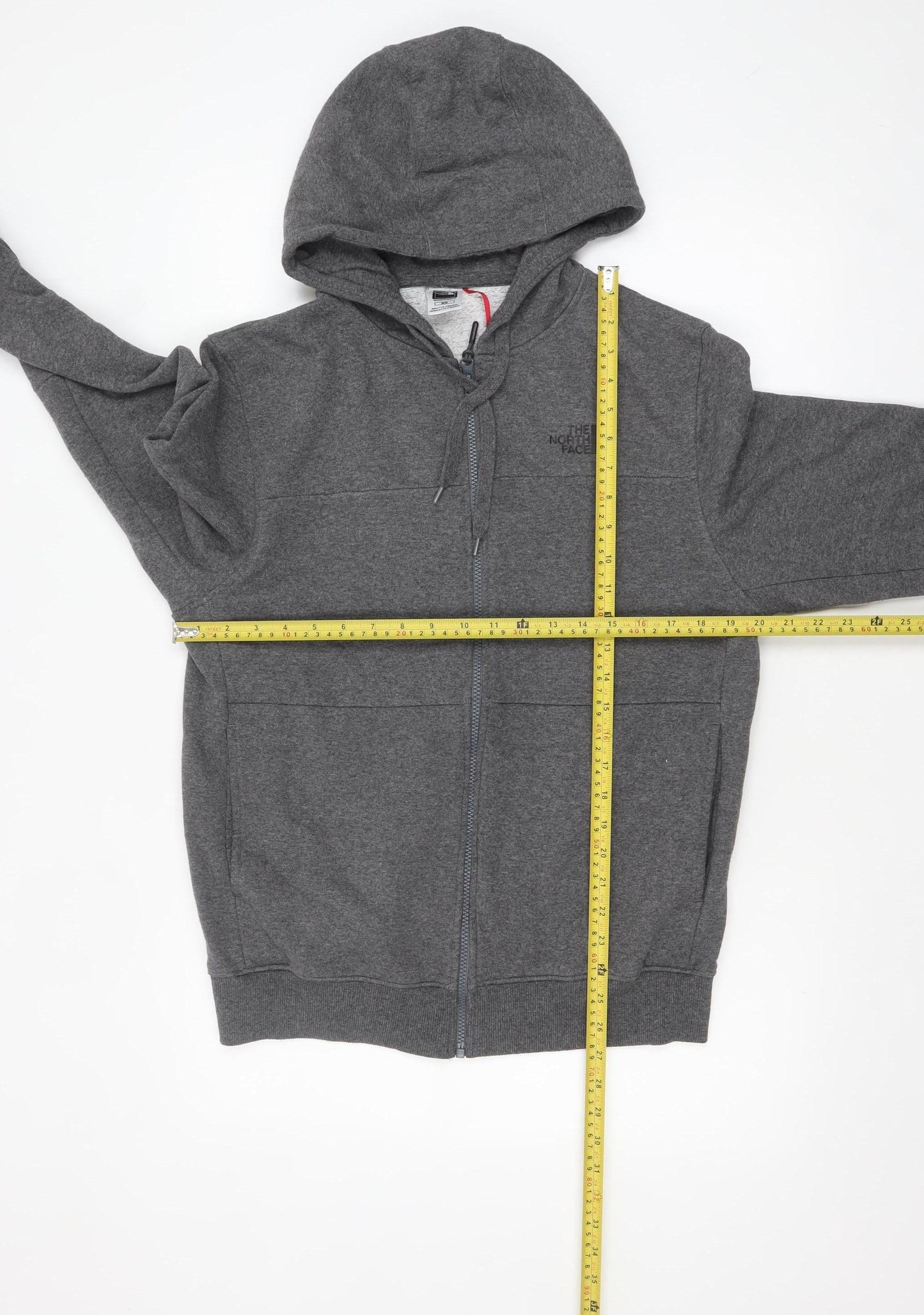 The North Face Men's Grey Full Zip Hoodie Size M