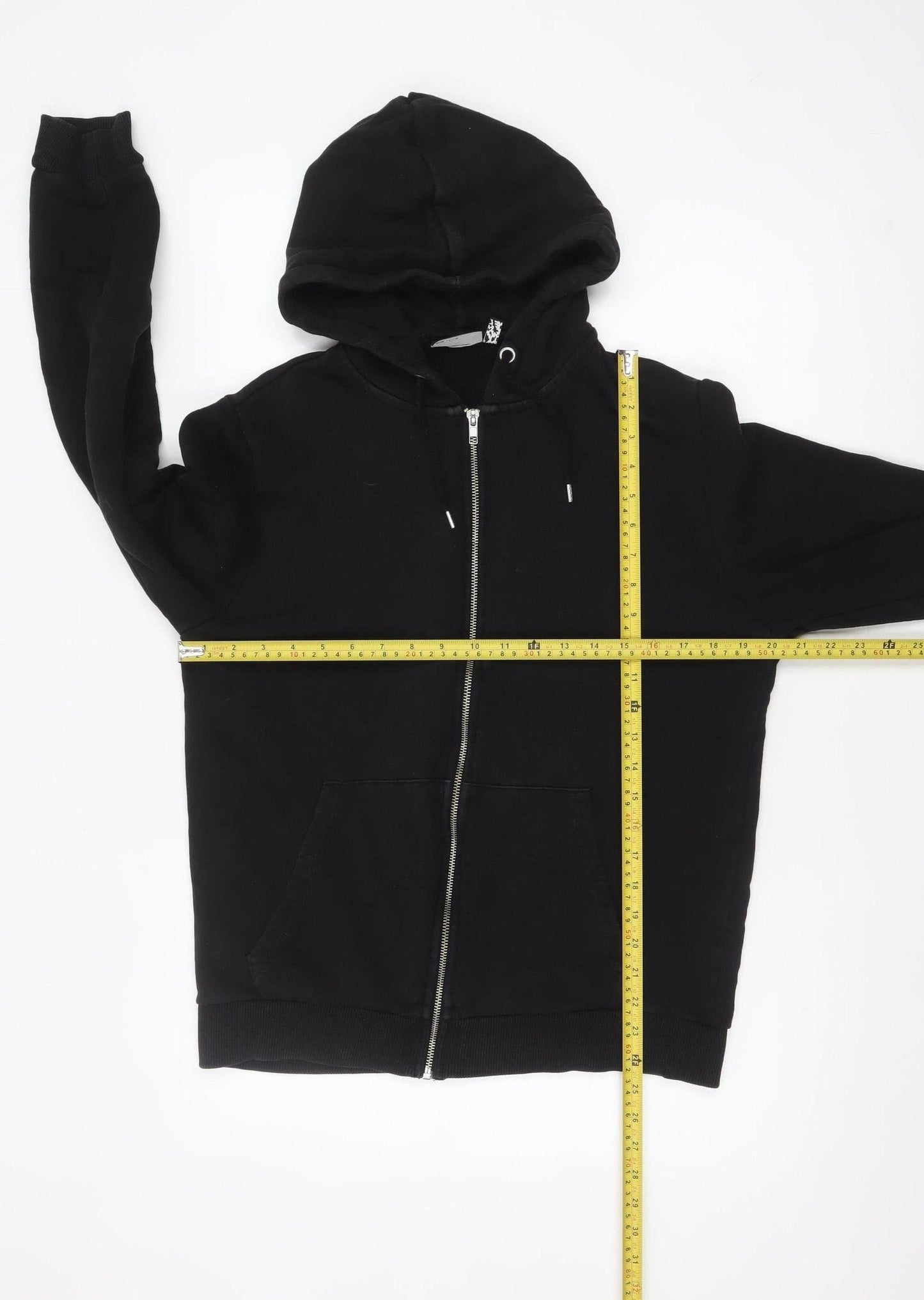 ASOS DESIGN Men's Black Full Zip Hoodie Size M Regular Fit