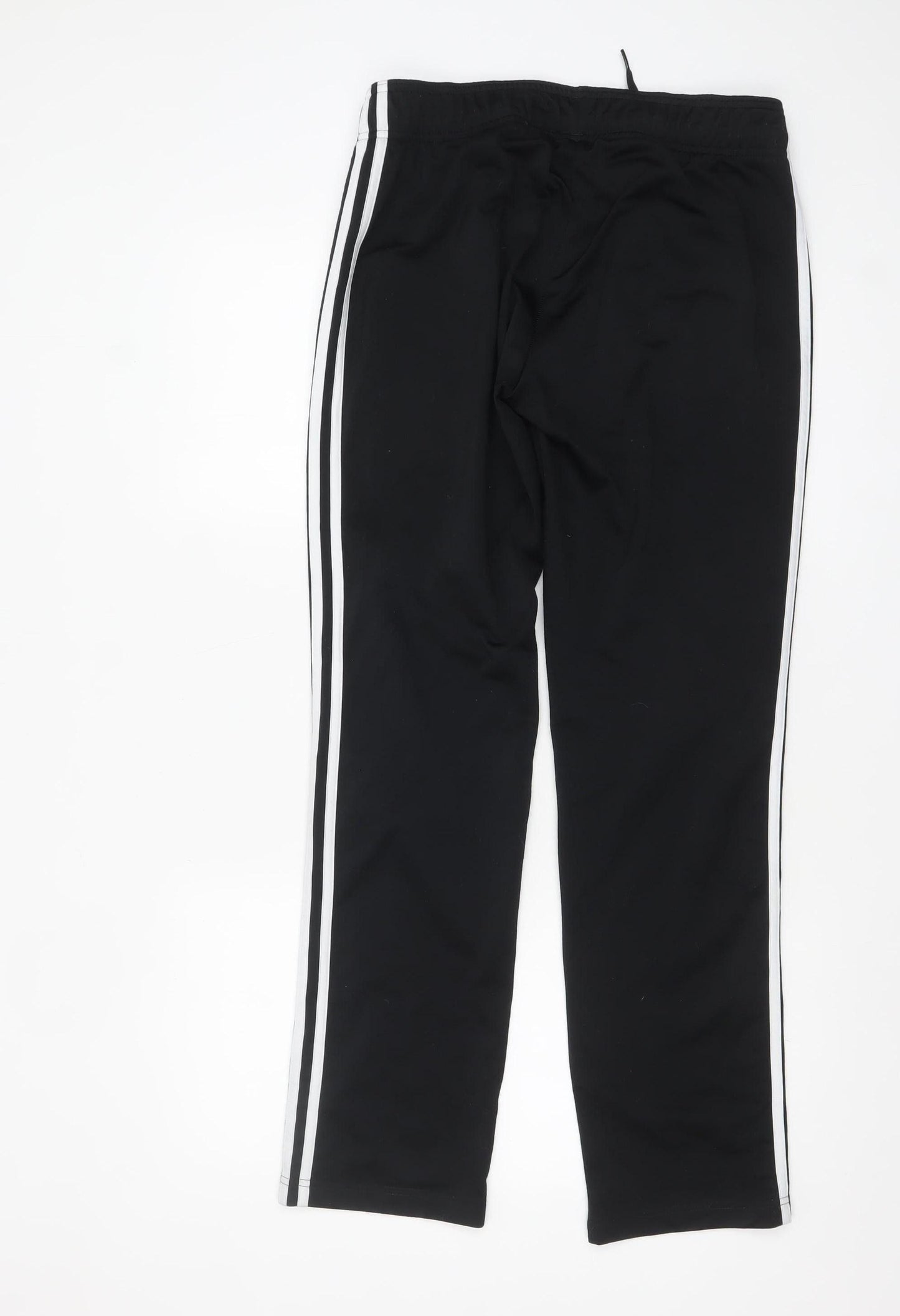 Adidas Women's Black Tapered Joggers Size 14 Poly Tracksuit Pants