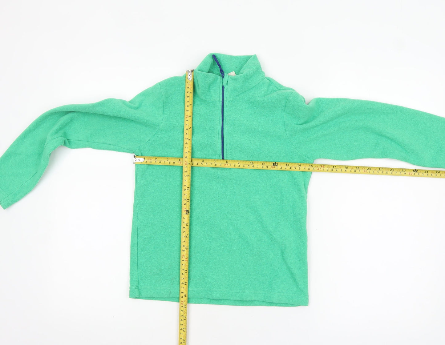 Mountain Warehouse Boys Green Fleece 1/4 Zip Pullover Sweatshirt 9-10 Years