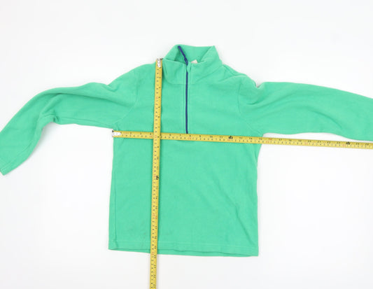 Mountain Warehouse Boys Green Fleece 1/4 Zip Pullover Sweatshirt 9-10 Years