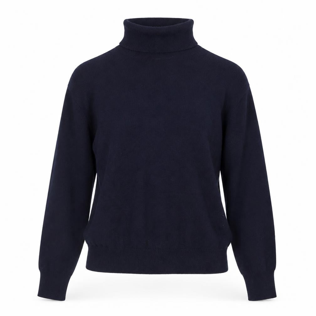 H&M Women's Blue Roll Neck Long Sleeve Knit Jumper Size S