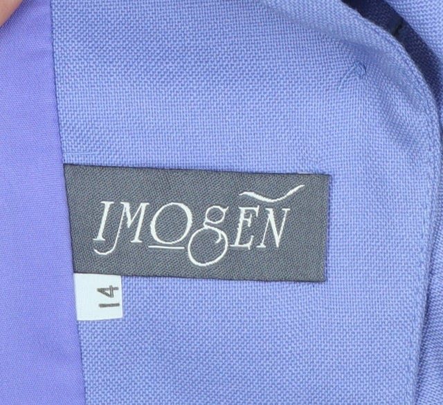 Imogen Women Purple Size 14 Single-Breasted Classic Blazer